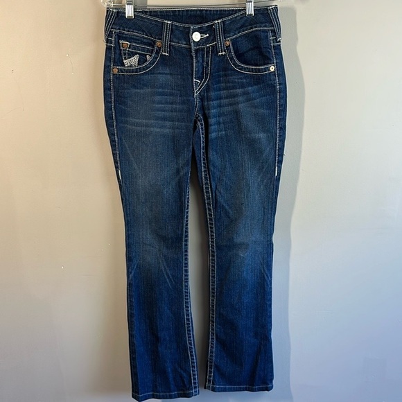 True Religion Becky White Stitch Bootcut Jeans Size 28 - Picture 2 of 16